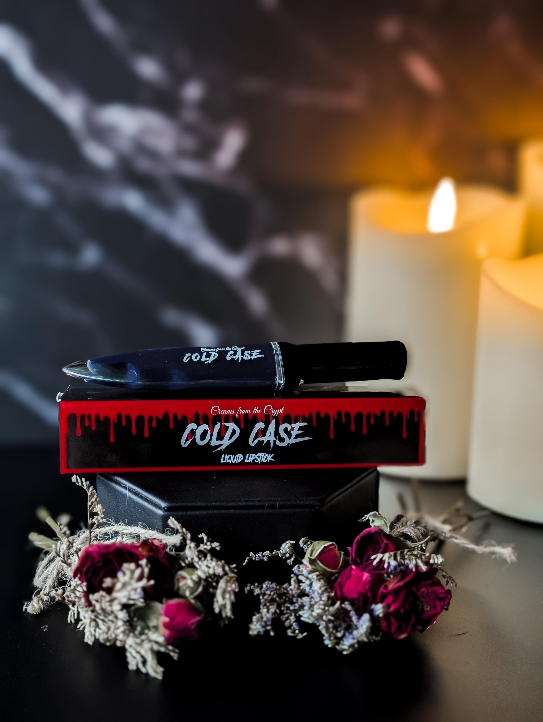 Cold Case - Dark blue knife shaped matte slasher liquid lipstick