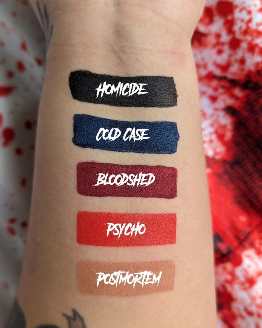 Cold Case - Dark blue knife shaped matte slasher liquid lipstick