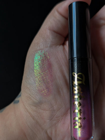 ASTERIA - Duochrome liquid eyeshadows, space themed, multichrome cosmetics, witchy makeup, astrology, astronomy, highlighter, vegan