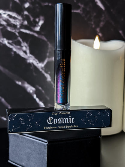 COSMIC - Duochrome liquid eyeshadows, space themed, multichrome cosmetics, witchy makeup, astrology, astronomy, highlighter, vegan