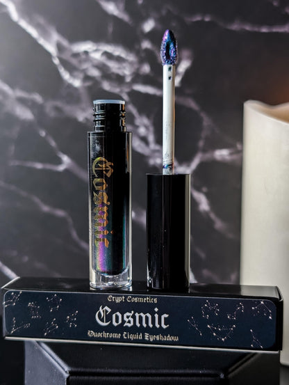 COSMIC - Duochrome liquid eyeshadows, space themed, multichrome cosmetics, witchy makeup, astrology, astronomy, highlighter, vegan