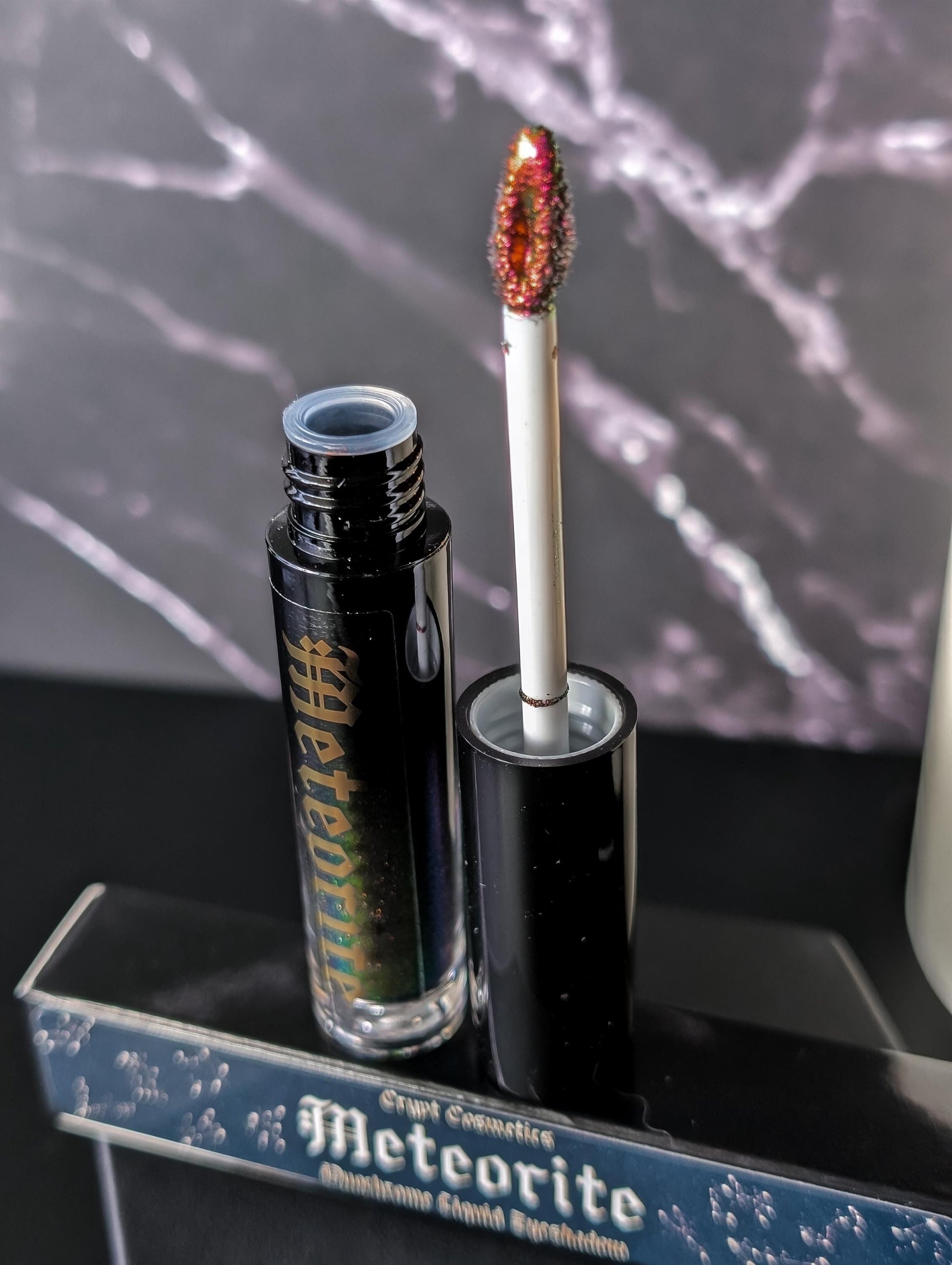 METEORITE - Duochrome liquid eyeshadows, space themed, multichrome cosmetics, witchy makeup, astrology, astronomy, highlighter, vegan