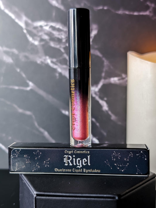 RIGEL - Duochrome liquid eyeshadows, space themed, multichrome cosmetics, witchy makeup, astrology, astronomy, highlighter, vegan