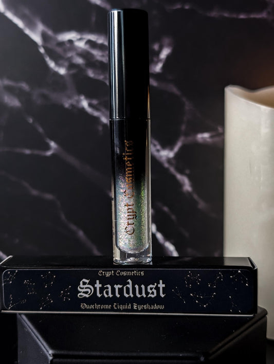 STARDUST - Duochrome liquid eyeshadows, space themed, multichrome cosmetics, witchy makeup, astrology, astronomy, highlighter, vegan