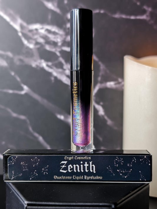 ZENITH - Duochrome liquid eyeshadows, space themed, multichrome cosmetics, witchy makeup, astrology, astronomy, highlighter, vegan