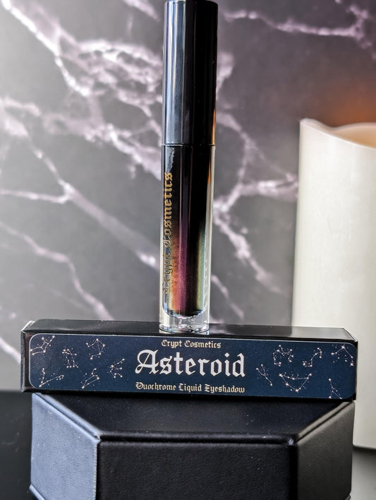 ASTEROID - Duochrome liquid eyeshadows, space themed, multichrome cosmetics, witchy makeup, astrology, astronomy, highlighter, vegan