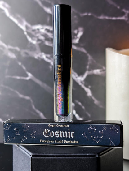 COSMIC - Duochrome liquid eyeshadows, space themed, multichrome cosmetics, witchy makeup, astrology, astronomy, highlighter, vegan