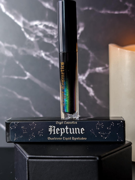 NEPTUNE - Duochrome liquid eyeshadows, space themed, multichrome cosmetics, witchy makeup, astrology, astronomy, highlighter, vegan