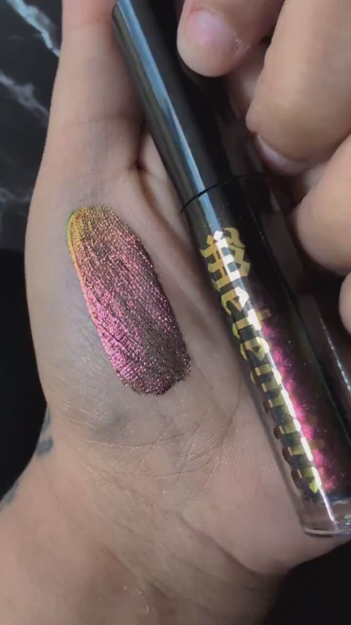 METEORITE - Duochrome liquid eyeshadows, space themed, multichrome cosmetics, witchy makeup, astrology, astronomy, highlighter, vegan