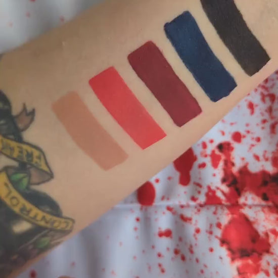 PSYCHO - Bright red knife shaped slasher liquid lipstick, lip makeup, gothic cosmetics, matte, horror themed, halloween, gift for her, vegan