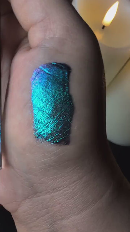 COSMIC - Duochrome liquid eyeshadows, space themed, multichrome cosmetics, witchy makeup, astrology, astronomy, highlighter, vegan