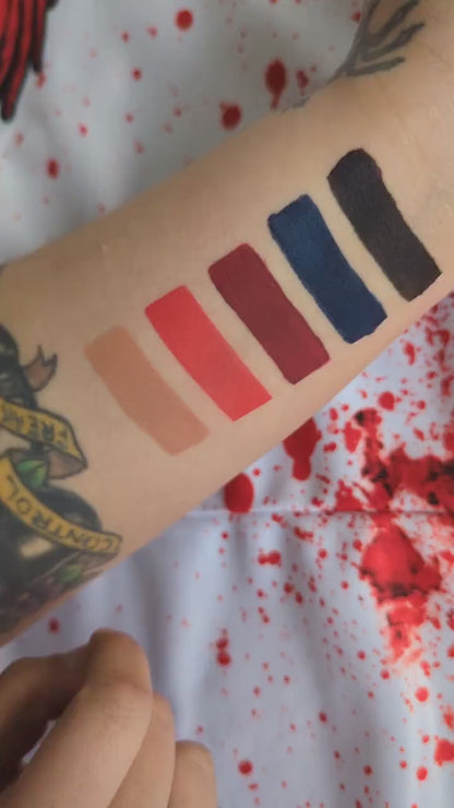 BLOODSHED - Dark red Knife shaped liquid lipstick, lip makeup, gothic cosmetics, matte, horror themed, halloween, gift for her, vegan