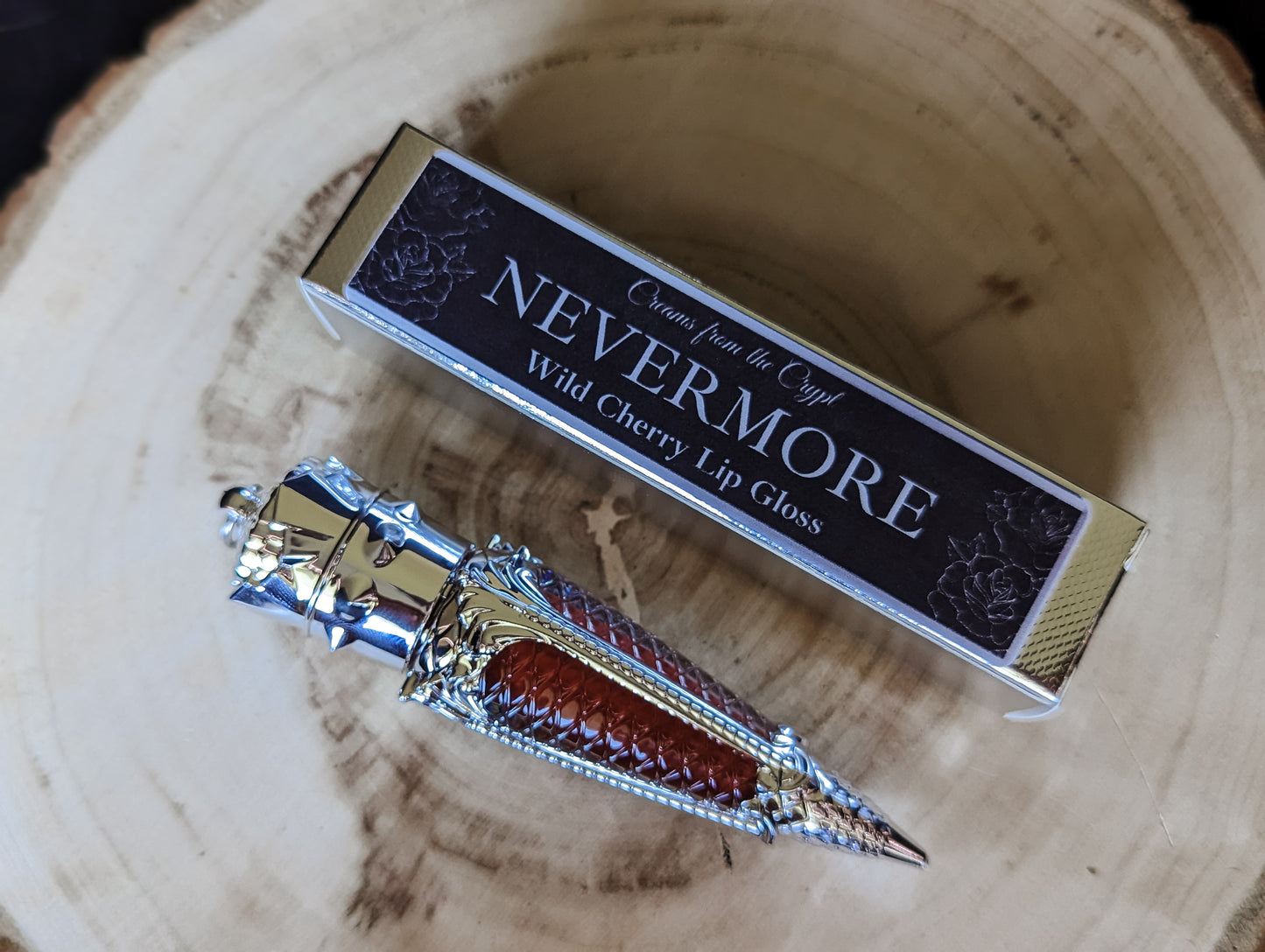 NEVERMORE - (Silver Edition) Red wild cherry flavored lip gloss