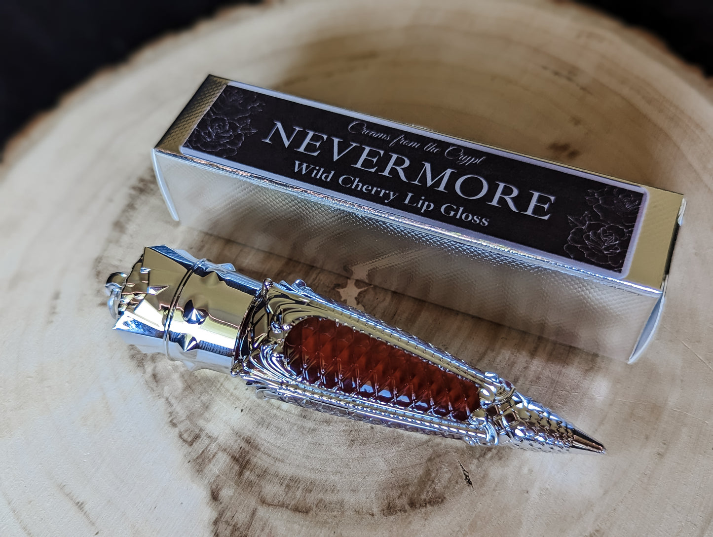 NEVERMORE - (Silver Edition) Red wild cherry flavored lip gloss