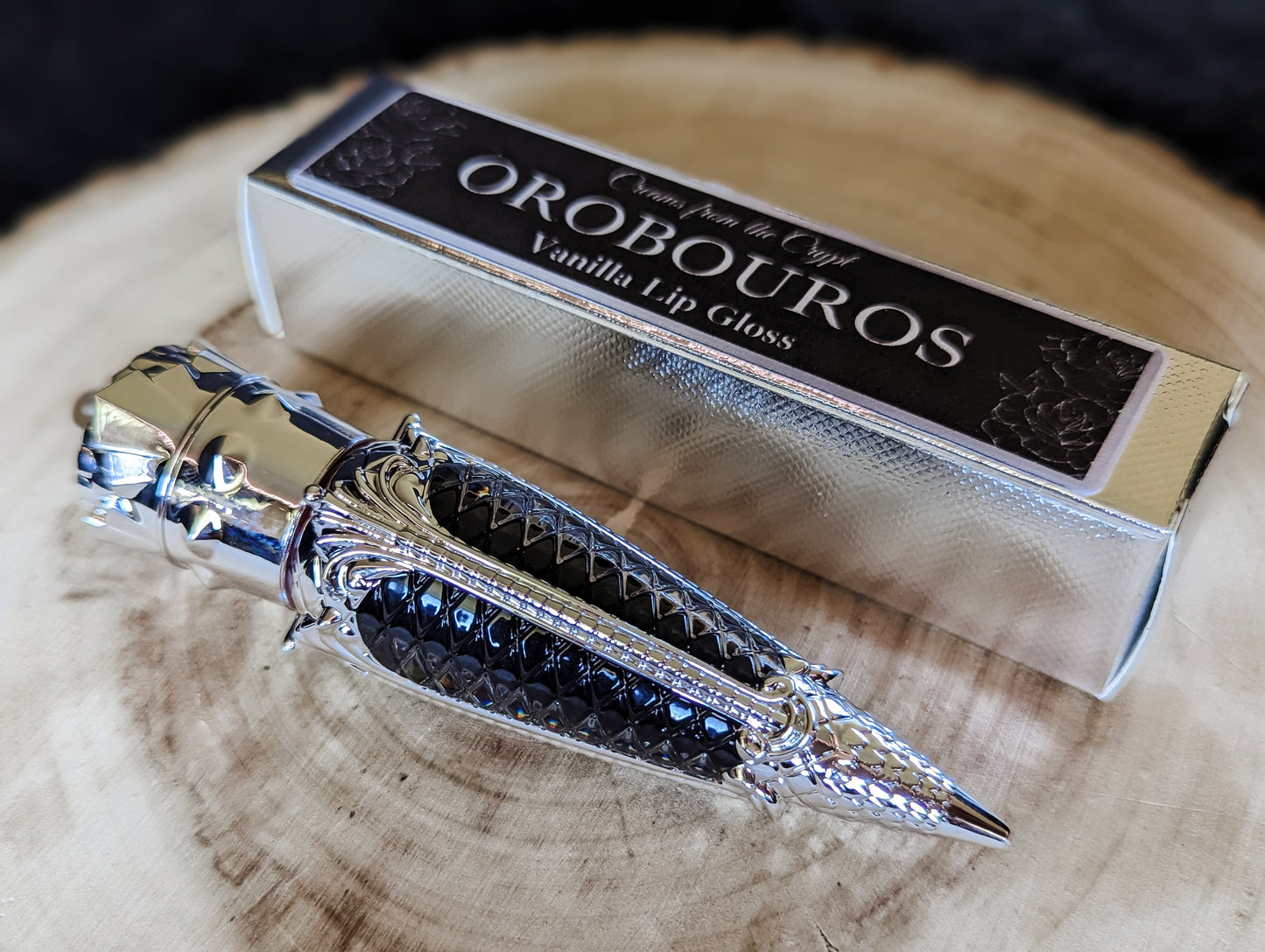 OROBOUROS (Silver Edition) - Black french vanilla flavored lip gloss