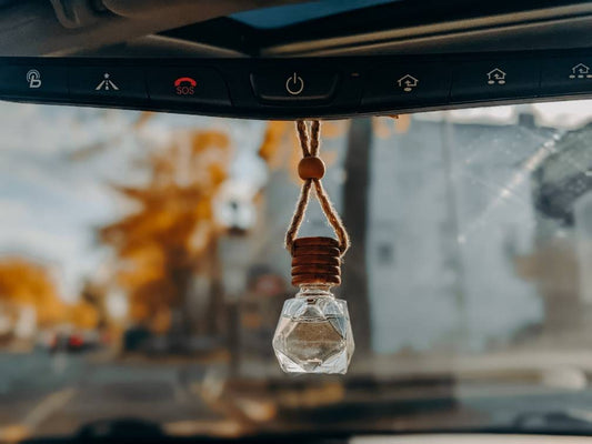 Custom scent car diffuser, air freshener, small space, diamond shaped, wooden hanging vehicle accessory, choose your fragrance, boho gift